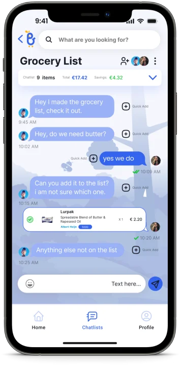 Best Grocery List App  Chat List